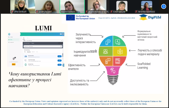  Демонстрація того, як цифровий застосунок Lumi перетворює навчальні матеріали на інтерактивні ресурси для вивчення іноземної мови